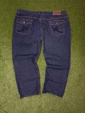 Vintage Rocawear Big & Tall Classic Fit Baggy Dark Wash Denim Jeans Size 52